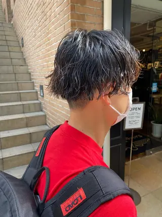 ショート 🔥コテ巻き風 ボブパーマ🔥のヘアスタイル