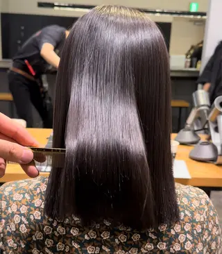 ミディアム 縮毛矯正、 押野七大のヘアスタイル