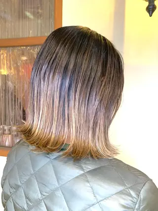 ミディアム カラー パーマ ヘアアレンジ メンズ キッズ ネイル マツエク・マツパ 髪質改善 艶髪🔵フセナオヤのヘアスタイル
