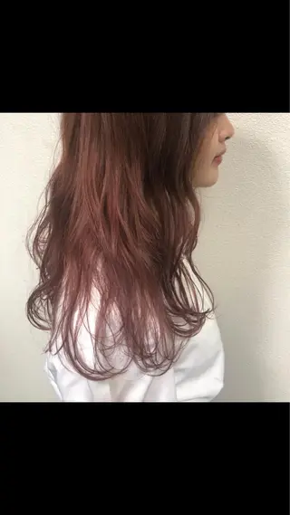 ロング カラー パーマ ヘアアレンジ 川上 智汐のヘアスタイル