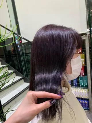 ミディアム カラー 海外girl🤎 透明感ベージュmaoのヘアスタイル