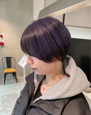 ショート カラー 韓国透明感カラー 髪質改善🫧のヘアスタイル