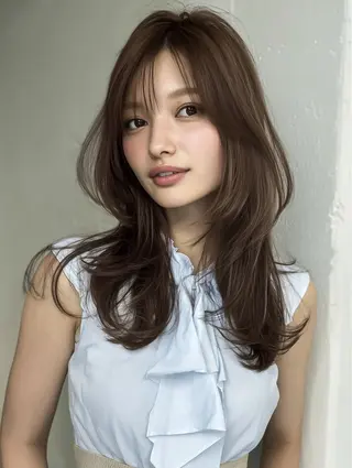 セミロング カラー 似合わせ美髪ヘア✨ 天王寺.阿倍野🌈のヘアスタイル
