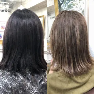 ミディアム カラー Soleria 田中慎一のヘアスタイル