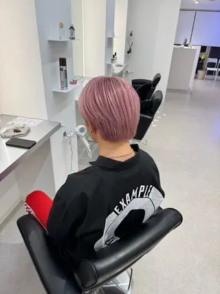 ショート カラー メンズ ブリーチ/艶カラー 💎koharu💎のヘアスタイル