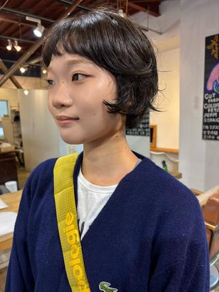 ショート パーマ 小日向 沙織のヘアスタイル