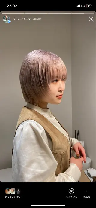 ミディアム カラー メンズ清潔感のプロ 💈メンズパーマ藤田のヘアスタイル