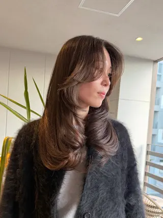 ロング カラー 上品な大人レイヤー 🍀渋谷🍀濱口敬太のヘアスタイル