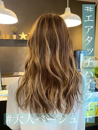 ロング カラー デザインカラー🌈 高木リョウのヘアスタイル