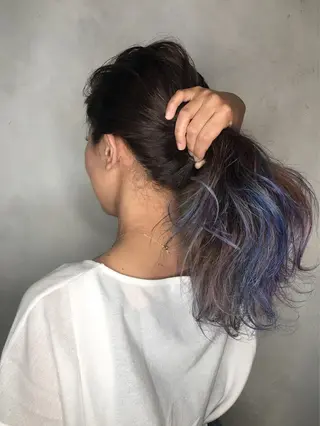 セミロング カラー 沖縄東京2拠点美容師 mamicoのヘアスタイル