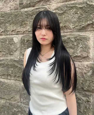 ロング 河本 伶のヘアスタイル