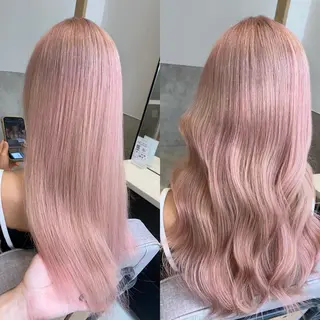 ロング カラー ✨ブリーチ無し 透明感HIDEのヘアスタイル