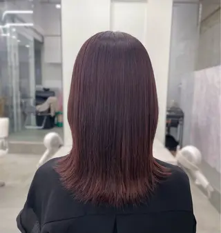 ミディアム 髪質改善×ブリーチ なしカラー/桃愛のヘアスタイル