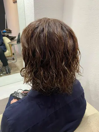 ミディアム カラー パーマ メンズ GAKU/仙台/ メンズ/ブリーチのヘアスタイル