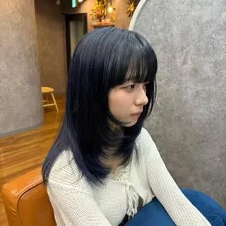 セミロング カラー cocoa船橋🎀 naomiのヘアスタイル