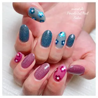 ミディアム ネイル 🐾enen style 🐾のネイルデザイン