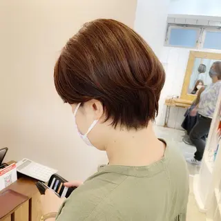 ショート カラー 👑銀座ショート/ 絶壁補正/金子涼👑のヘアスタイル