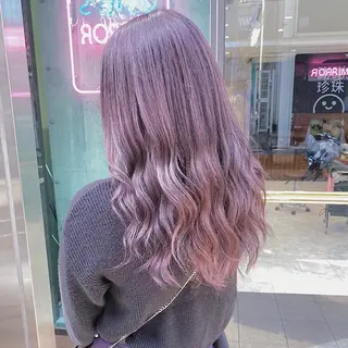 ロング カラー ヘアアレンジ メンズ キッズ ブリーチの髪様 MASATOのヘアスタイル