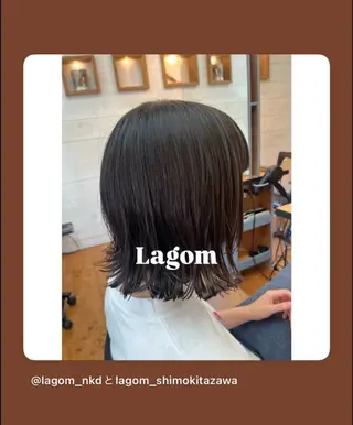 ミディアム パーマ Lagom なかだのヘアスタイル