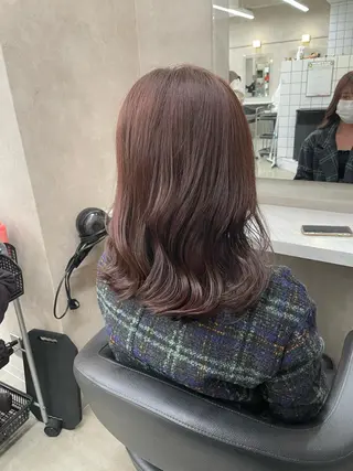 カラー パーマ ヘアアレンジ メンズ キッズ ネイル マツエク・マツパ アイブロウ 🦋縮毛/韓国レイヤ ー/透明感カラー🦋のヘアスタイル