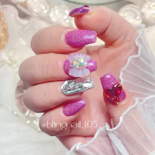 ネイル 24時まで❤︎韓国、 ワンホンネイルのネイルデザイン