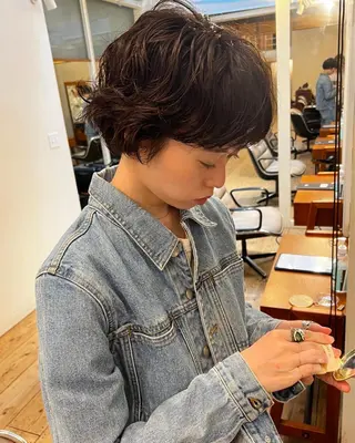 ショート パーマ 🌿ボブ パーマ高橋啓太🌿のヘアスタイル