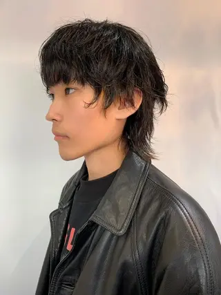 ショート メンズ ウルフ、レイヤー 、メンズカットSHOのヘアスタイル