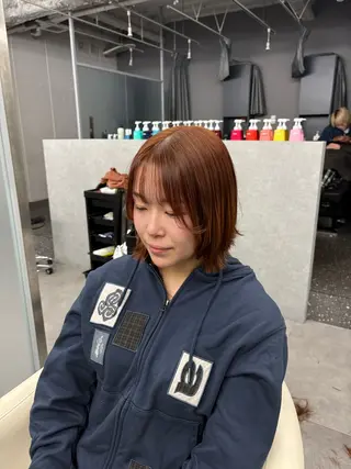 ミディアム 透明感カラー×顔周り mizuki🫧のヘアスタイル
