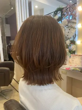 セミロング 東恩納 誠のヘアスタイル