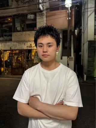 ショート パーマ メンズ ユ カのヘアスタイル
