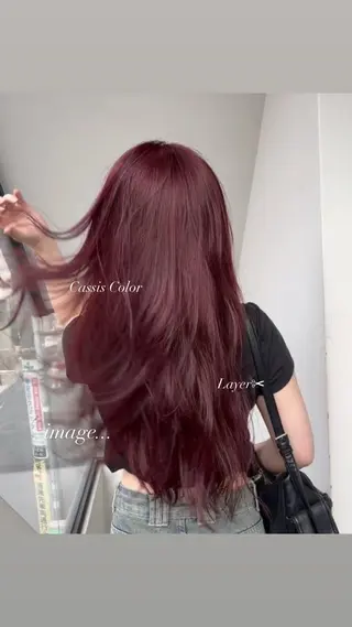 ロング カラー うる艶ストレート♡透 明感カラー♡かずまるのヘアスタイル