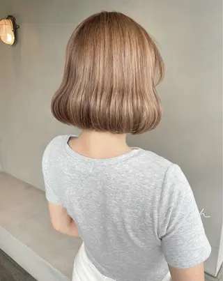ミディアム カラー ハイトーンカラー♡ yuのヘアスタイル