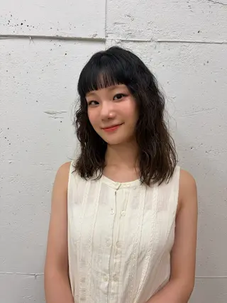 ミディアム パーマ suzu 🤍 【 grace 】のヘアスタイル
