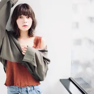 ミディアム カラー パーマ 🍀日比野 哲二のヘアスタイル