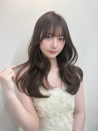 ロング カラー 結べるレイヤー/ 透明感カラー/和奏のヘアスタイル