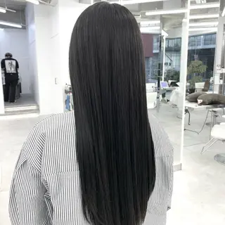 ロング カラー パーマ ヘアアレンジ メンズ キッズ ボブ×自然な縮毛矯正 RYOGAのヘアスタイル