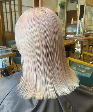 ミディアム カラー マンツーマン 美容師💚コウブチのヘアスタイル