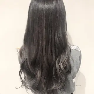 セミロング カラー 髪質改善カラー韓国風 レイヤーtudaのヘアスタイル