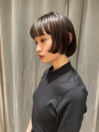 ショート カラー ボブ/ショート 吉田竣のヘアスタイル