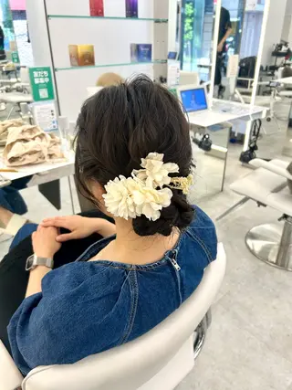 ロング ヘアアレンジ 透明感カラー/ヘアア レンジ/はるか🤍のヘアスタイル