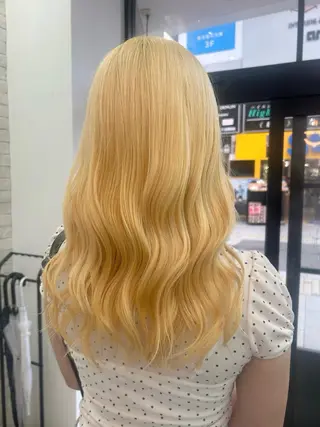 セミロング カラー ブリーチ透明感カラー 🍀mizuki🍀のヘアスタイル