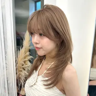セミロング カラー ParveMix￤ 出石 菜々🥂のヘアスタイル