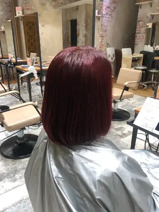 ミディアム カラー 新宿／透明感カラー/ 髪質改善/早野大空のヘアスタイル
