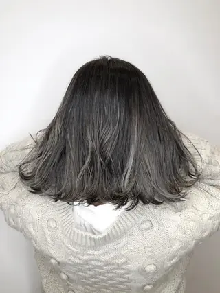 ミディアム カラー シールエクステ×美髪 改善/ヨシモトカンジのヘアスタイル
