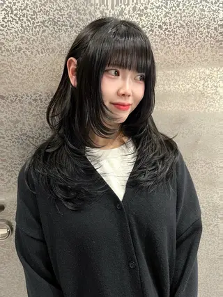 セミロング カラー 尾崎隼大 レイヤー/ウルフのヘアスタイル