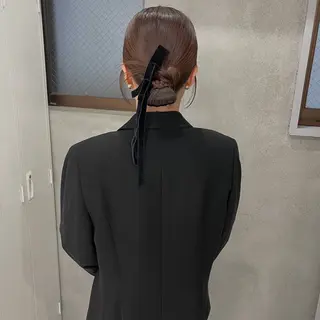 ミディアム ヘアアレンジ riko/レイヤー カット/ヘアセットのヘアスタイル