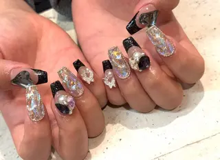 ネイル 韓国/ワンホン/長さ 出しつけ放題🎀のネイルデザイン
