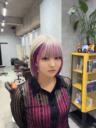 ミディアム カラー C'LD Hair トモヤのヘアスタイル