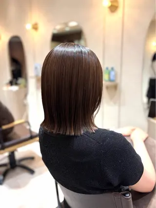 ミディアム カラー 菅原 渚のヘアスタイル