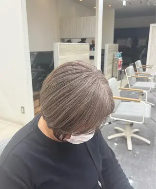 ショート カラー 太白区/白髪ぼかし ハイライト/千葉達人のヘアスタイル